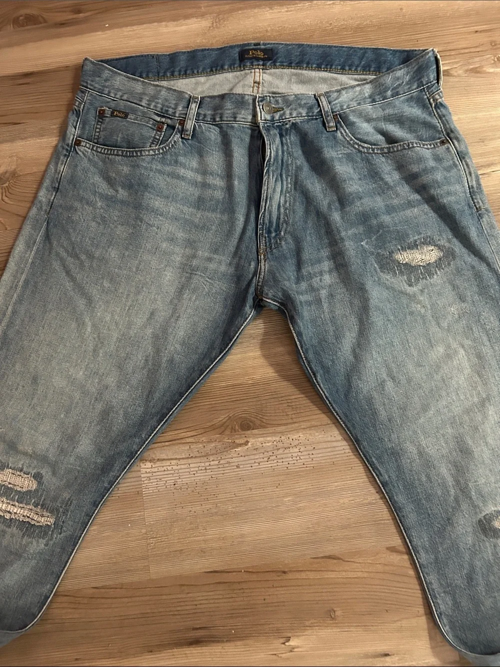 Polo by Ralph Lauren Men’s Washed Blue Denim Jeans